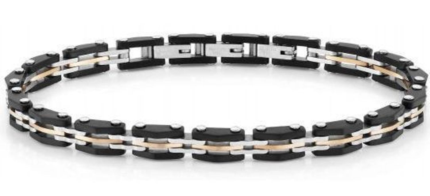 Bransoletka Nomination Italy Strong 028314 011. Mocny, charakterystyczny design inspirowany ogniwami łańcucha rowerowego sprawia, iż jest to idealna propozycja dla Panów, którzy stawiają na odważne i wyraziste dodatki do s.jpg